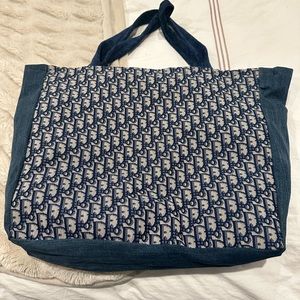 Pool/beach bag Dior fabric denim back